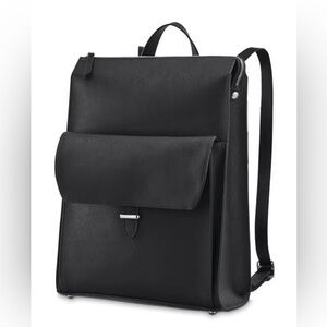 Black Saffiano Leather Women’s Laptop Backpack by Samsonite